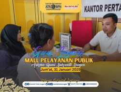 Giat Layanan MPP Kantor Pertanahan Kabupaten Sragen 31 Januari 2025