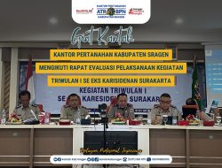 Kantor Pertanahan Kabupaten Sragen Mengikuti Rapat Evaluasi Pelaksanaan Kegiatan Triwulan I Tahun 2025 se-Eks Karesidenan Surakarta oleh Kanwil BPN Provinsi Jawa Tengah