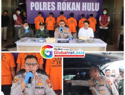 Jajaran Polres Rokan Hulu Ungkap Kasus Pembunuhan Harimau Di Desa Tibawan, Enam Pelaku Ditangkap