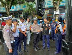 Pastikan Keamanan Armada dan Sopir, Sat Lantas Polresta Pati dan Dishub Laksanakan Ramp Check