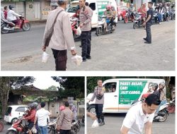 Ramadhan Berbagi, Kapolsek Wedarijaksa Bersama Anggota Salurkan Takjil