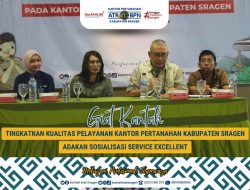 Tingkatkan Kualitas Pelayanan, Kantor Pertanahan Kabupaten Sragen Adakan Sosialisasi Service Excellent
