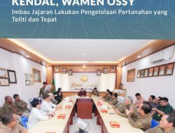 Tinjau Kantah Kabupaten Kendal, Wamen Ossy Imbau Jajaran Lakukan Pengelolaan Pertanahan yang Teliti dan Tepat