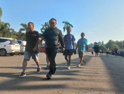 Memotivasi Anggotanya, Dandim Pati Lari Aerobik Bersama