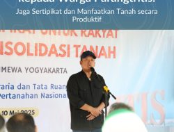 Pesan Menteri ATR/Kepala BPN kepada Warga Parangtritis: Jaga Sertipikat dan Manfaatkan Tanah secara Produktif