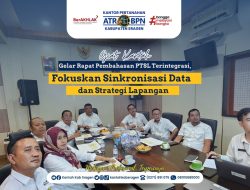 Kantor Pertanahan Kabupaten Sragen Gelar Rapat Pembahasan PTSL Terintegrasi, Fokuskan Sinkronisasi Data dan Strategi Lapangan