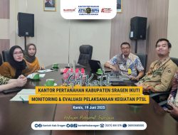Kantor Pertanahan Kabupaten Sragen Ikuti Monitoring & Evaluasi Pelaksanaan Kegiatan PTSL