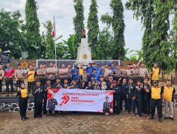 Polresta Pati Gandeng PSHT P.16–P.17 Bersihkan Tugu Brimob