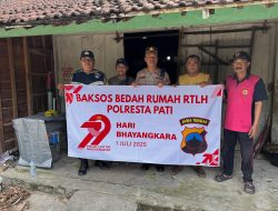 Bhakti Sosial Bedah Rumah, Wujud Kepedulian Polri di HUT Bhayangkara ke-79 di Wilayah Winong