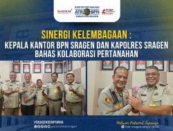 Sinergi Kelembagaan: Kepala Kantor Pertanahan Kabupaten Sragen dan Kapolres Sragen Bahas Kolaborasi Pertanahan