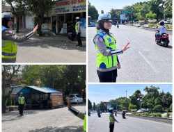 Polwan Cantik Patroli Jumat: Ketika Kaum Lelaki Beribadah, Srikandi Polresta Pati Menjaga Kota