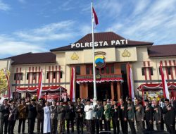 Lapas Pati Ikuti Upacara HUT Bhayangkara ke-79 di Polresta Pati, Wujud Komitmen Bersama
