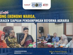 Dorong Ekonomi Warga, Kantor Pertanahan Sragen Siapkan Pendampingan Reforma Agraria