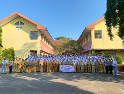Satlantas Polresta Pati Tanamkan Budaya Tertib Lalu Lintas Lewat Upacara di SMKN 2 Pati