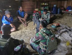 Satgas Yonif 521/DY Melaksanakan Anjangsana Kesehatan di Distrik Eragayam Kabupaten Membramo Tengah