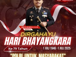 Kapolresta Pati Beserta Jajaran Mengucapkan Dirgahayu Bhayangkara Polri Ke 79, “Polri Untuk Masyarakat”