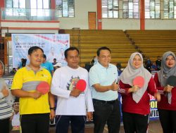 Sambut Hari Jadi, Wabup Saksikan Pertandingan Tenis Meja ASN