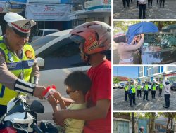 1.015 Bendera, 1.015 Senyum—Aksi Simpatik Satlantas Polresta Pati Semarakkan HUT RI Ke-80