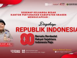 Kantor Pertanahan Kabupaten Sragen Rayakan HUT ke-80 RI dengan Semangat Persatuan