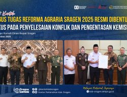 Gugus Tugas Reforma Agraria Sragen 2025 Resmi Dibentuk, Fokus pada Penyelesaian Konflik dan Pengentasan Kemiskinan