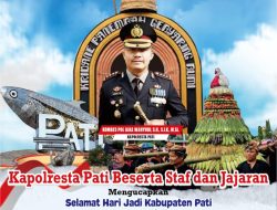 Kapolresta Pati Beserta Jajaran Anggota Ucapkan Selamat HUT Kota Pati Ke- 702Th