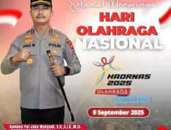 Kapolresta Pati 𝗞𝗼𝗺𝗯𝗲𝘀 𝗣𝗼𝗹 𝗝𝗮𝗸𝗮 𝗪𝗮𝗵𝘆𝘂𝗱𝗶, 𝗦.𝗛., 𝗦.𝗜.𝗞., 𝗠.𝗦𝗶. mengucapkan “𝗦𝗲𝗹𝗮𝗺𝗮𝘁 𝗺𝗲𝗺𝗽𝗲𝗿𝗶𝗻𝗴𝗮𝘁𝗶 𝗛𝗮𝗿𝗶 𝗢𝗹𝗮𝗵𝗿𝗮𝗴𝗮 𝗡𝗮𝘀𝗶𝗼𝗻𝗮𝗹 𝘁𝗮𝗵𝘂𝗻 𝟮𝟬𝟮𝟱.”
