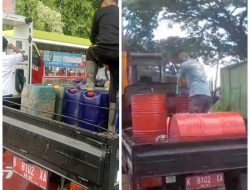 Diduga DPUTR Pati Abaikan Aturan, Puluhan Jirigen Plastik Berisikan BBM Diangkut Pelat Merah