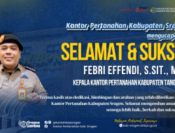 Selamat Sukses atas Dilantiknya Febri Effendi, S.SiT., M.M. sebagai Kepala Kantor Pertanahan Kabupaten Tangerang