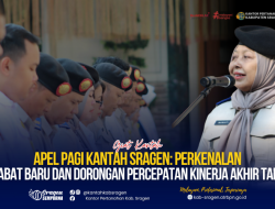 Apel Pagi Kantah Sragen: Perkenalan Pejabat Baru dan Dorongan Percepatan Kinerja Akhir Tahun