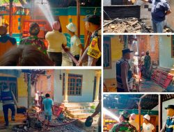 Rumah Warga Desa Ngetuk Terbakar, Polsek Gunungwungkal Sigap Lakukan Penanganan