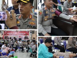 Polresta Pati Gelar Donor Darah Serentak Peringati Hari Jadi Humas Polri ke-74