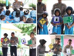 Bangun Kesadaran Sejak Kecil, Satlantas Pati Edukasi Murid TK Bhayangkari soal Keselamatan Jalan