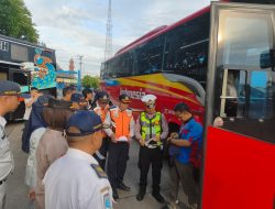 Satlantas Polresta Pati Kerahkan Tim Gabungan Ramp Check di Terminal Kembang Joyo