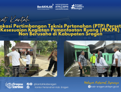 Tim Seksi Penataan dan Pemberdayaan Laksanakan Cek Lokasi PTP PKKPR untuk Kegiatan Non Berusaha di Lima Desa Kabupaten Sragen