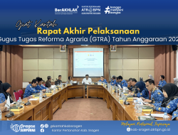Rapat Akhir Pelaksanaan Gugus Tugas Reforma Agraria (GTRA) Kabupaten Sragen Tahun 2025 Perkuat Sinergi Lintas Sektor