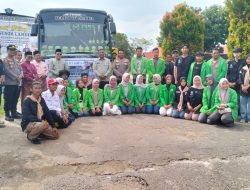 Wakapolres Rokan Hulu Hadiri Pelepasan Relawan dan Penyaluran Bantuan Sosial UPP untuk Korban Bencana Alam