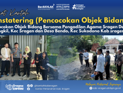 Kantor Pertanahan Kabupaten Sragen Laksanakan Konstatering Bersama Pengadilan Agama di Dua Lokasi Berbeda