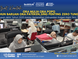 Penutupan Akhir Tahun 2025, Kantor Pertanahan Kabupaten Sragen Gelar Kegiatan Lembur sebagai Wujud Komitmen Bersama Percepatan Penyelesaian PDDM Menuju Zero Tunggakan