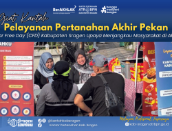 Kantor Pertanahan Kabupaten Sragen Hadir di Car Free Day, Dekatkan Pelayanan Pertanahan kepada Masyarakat