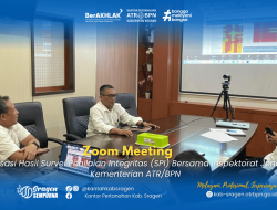 Perkuat Budaya Integritas, Kantor Pertanahan Kabupaten Sragen Ikuti Sosialisasi Hasil SPI Bersama Inspektorat Jenderal ATR/BPN