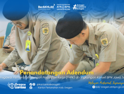Penandatanganan Adendum Kontrak PPPK, Wujud Penguatan Komitmen dan Profesionalisme Jajaran BPN Jawa Tengah