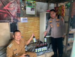 Polsek Tayu Gelar Operasi Miras, Enam Botol Kawa-Kawa Diamankan