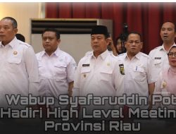 Pemprov Riau Gelar High Level Meeting TPID, Wabup Rohul H. Syafruddin Poti Usul Rohul Jadi Central Stok Cabe