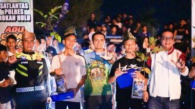 Polres Rokan Hulu Gelar Lomba Balap Lari Malam Hari, Salurkan Energi Anak Muda ke Arah Positif