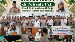 Siraman Rohani di Polresta Pati: Ustadz H. Abdurrahman Al-Banjari Ajak Personel Tanamkan Syukur dalam Tugas