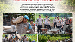 Polisi Turun Tangan, Jembatan “Merah Putih” di Banyuurip Hampir Rampung, Akses Warga Segera Lancar