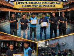 Semarak Hari Bakti Pemasyarakatan Ke-62, Lapas Pati Berikan Penghargaan kepada WBP Berprestasi