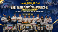 Lapas Kelas IIB Pati Peringati Hari Bakti Pemasyarakatan ke-62 dengan Semarak, Wujudkan Kerja Nyata dan Pelayanan Prima