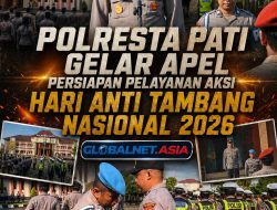 Polresta Pati Gelar Apel Persiapan Pelayanan Aksi Hari Anti Tambang Nasional 2026