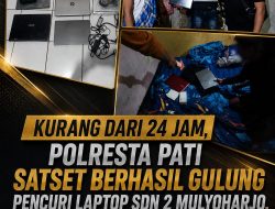 Kurang dari 24 Jam, Polresta Pati Satset Berhasil Gulung Pencuri Laptop SDN 2 Mulyoharjo